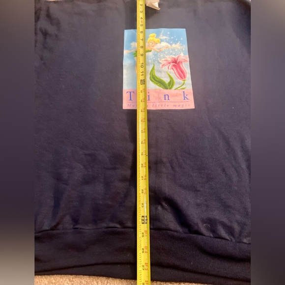 Vintage 90s Disney Tinker Bell Graphic Crewneck Sweatshirt XL - Picture 9 of 12